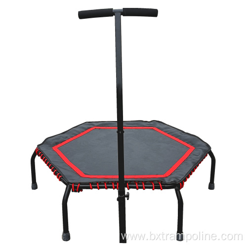 Gym fitness 50 inch hexagon trampoline with handle